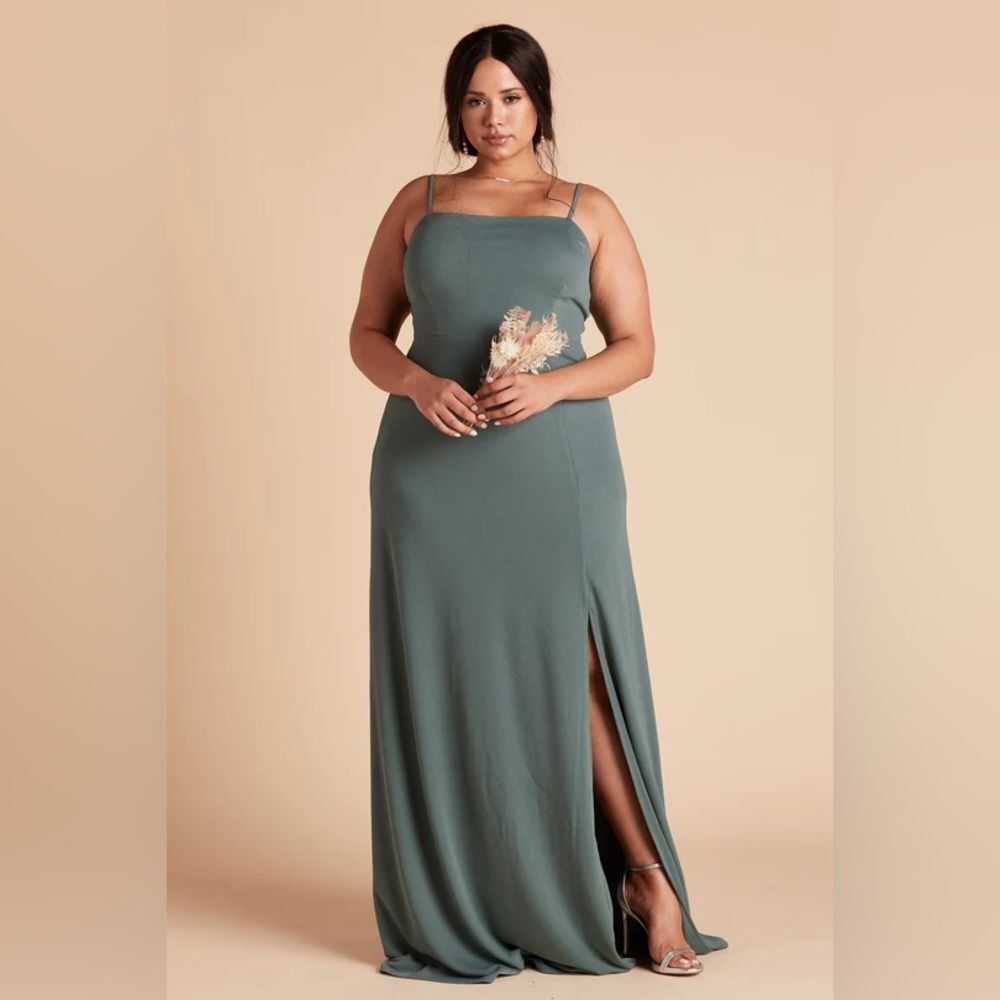 Birdy Grey Benny Tie Back Maxi Dress Crepe Sea Glass Green
